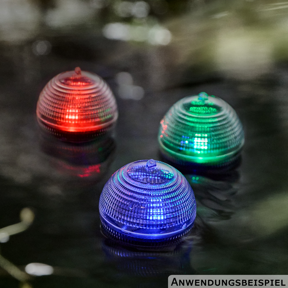 LED Solar Schwimmkugel Ø 8 cm aus Kunststoff mit Farbwechsel image number 6