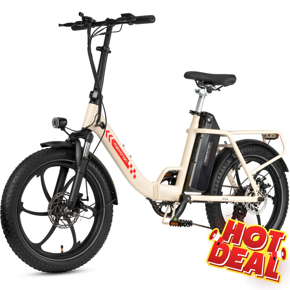 maxtron Falt-E-Bike "Mule" 20" creme-wei&szlig;