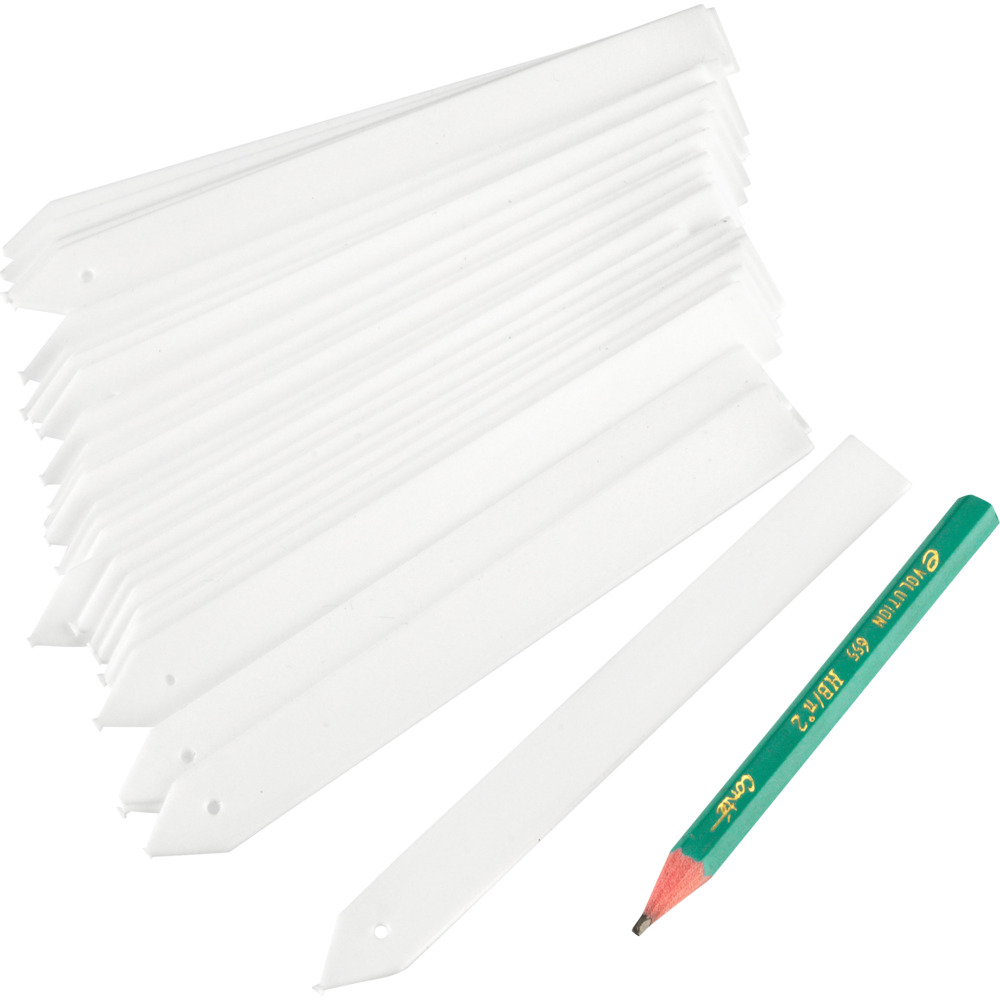 GERMANIA® Stecketiketten 50 Stück inkl. Gärtnerstift