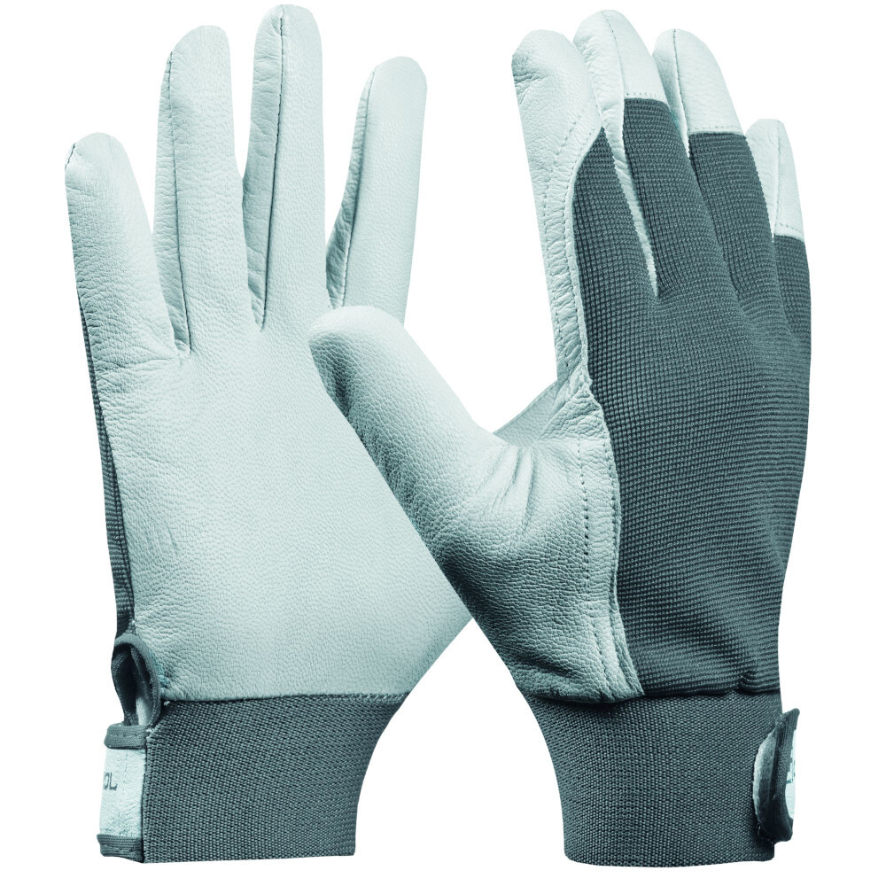 Handschuhe Uni Fit Comfort Größe 11, XXL aus Ziegenleder in hellgrau image number 1