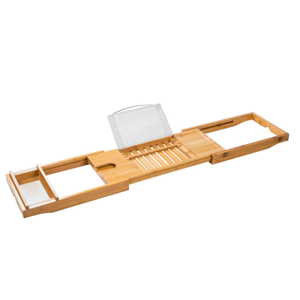 Badewannenablage von 70 bis 104 cm ausziehbar aus Bambus image number 1
