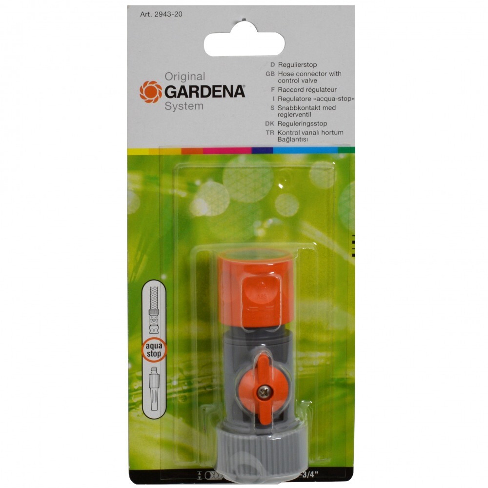 Gardena Regulierstop 16-19 mm mit Absperrung image number 0