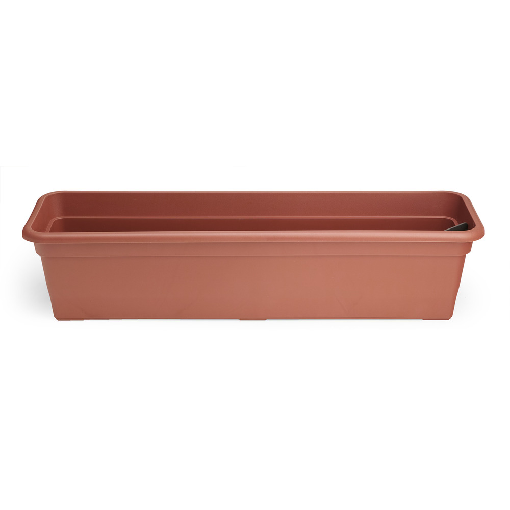 Balkonkasten mit Bew&auml;sserungseinsatz 99 cm terracotta
