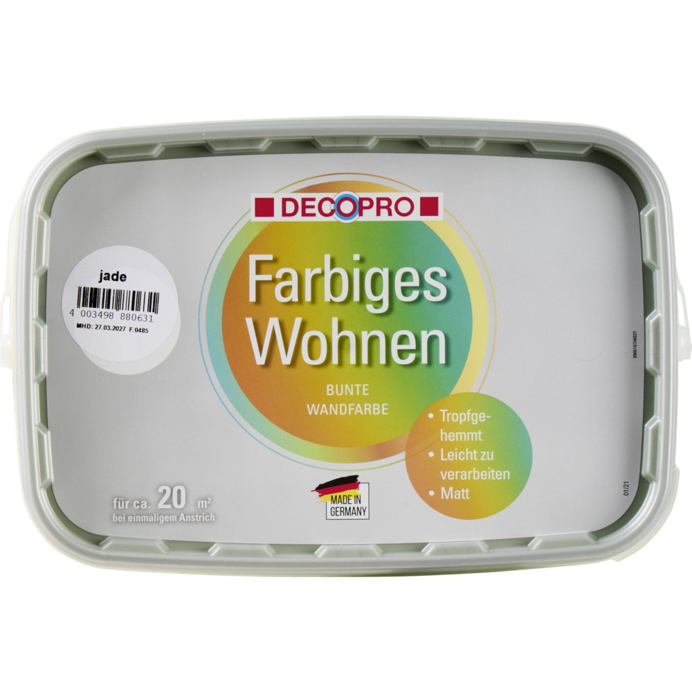 DECOPRO Wandfarbe 2,5 Liter jade matt image number 4