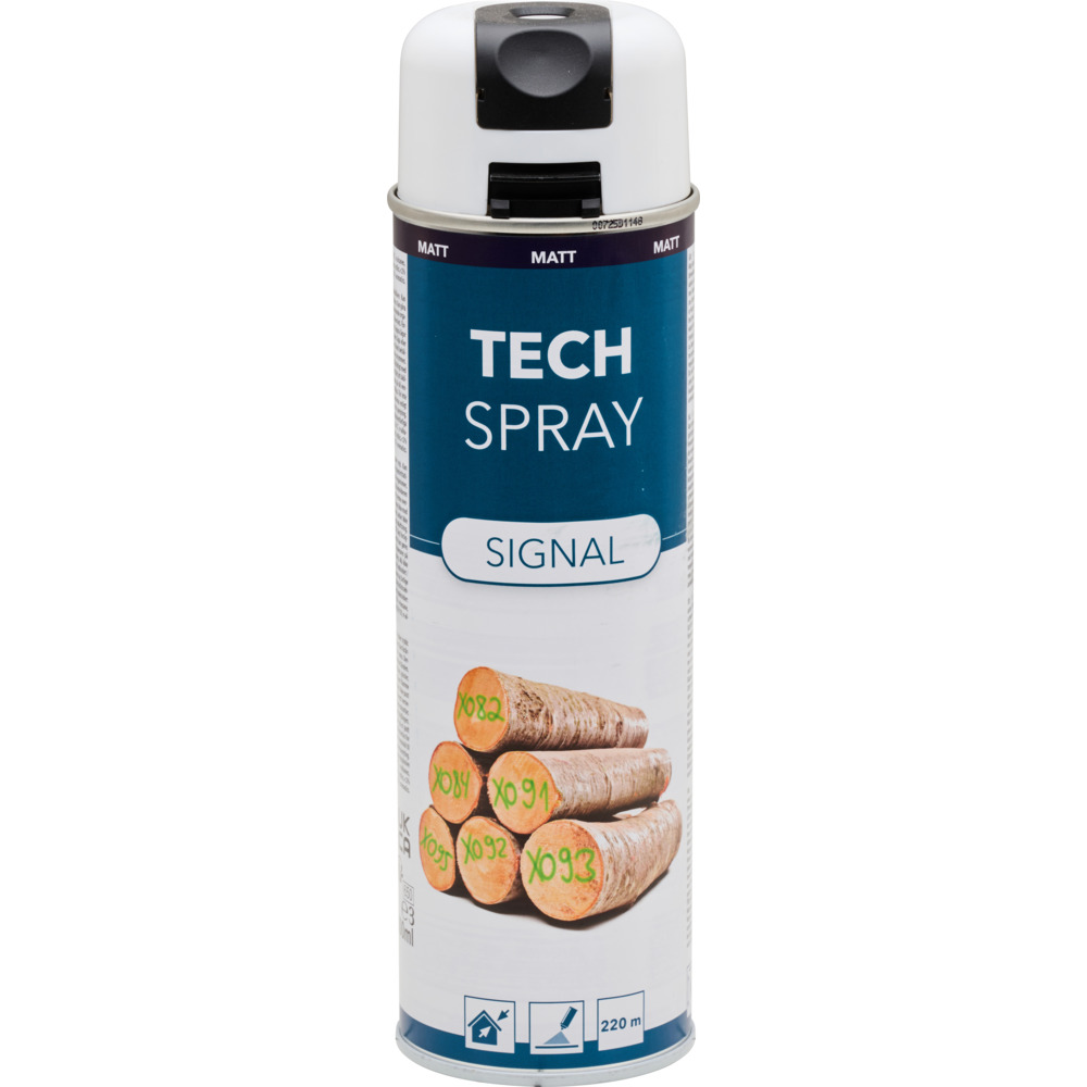 Tech Spray Signal matt, Markierspray 500 ml Weiß image number 1