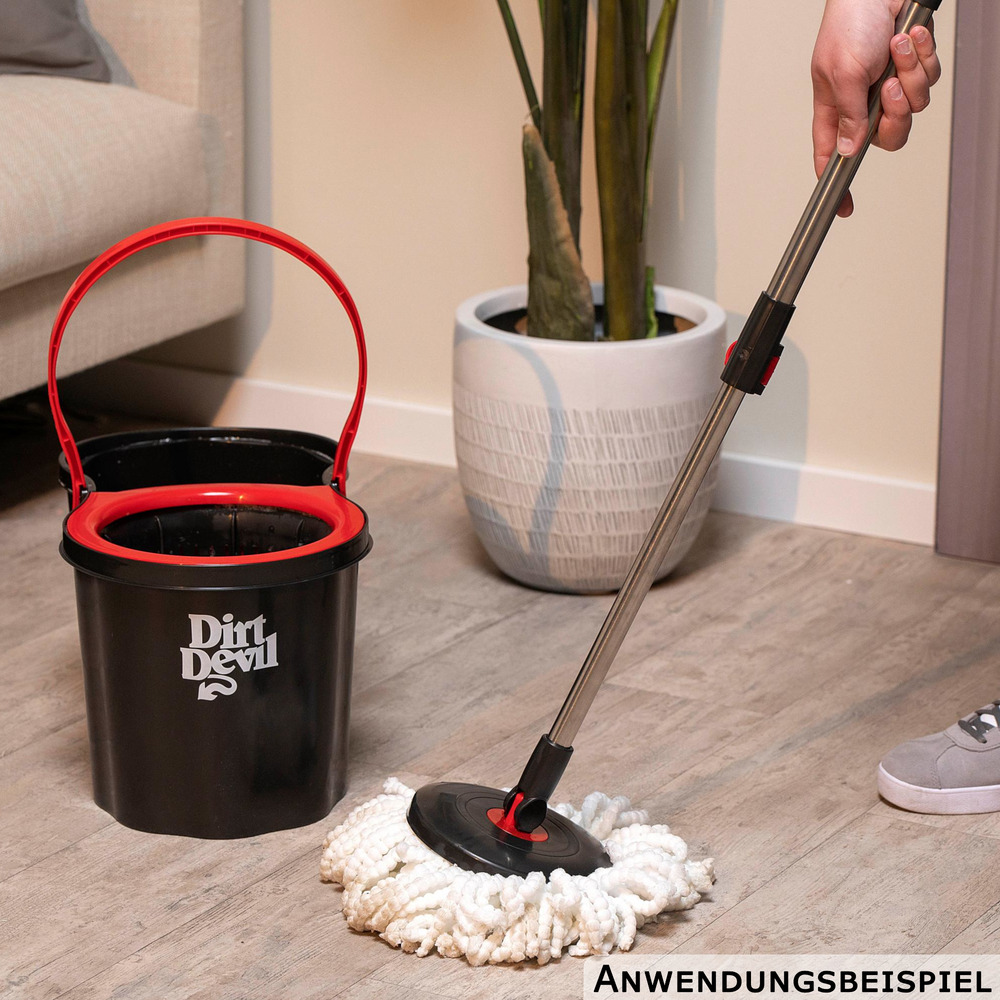 Schleuder-Mopp-Set mit Edelstahlgriff und 360&deg; Drehkopf image number 7