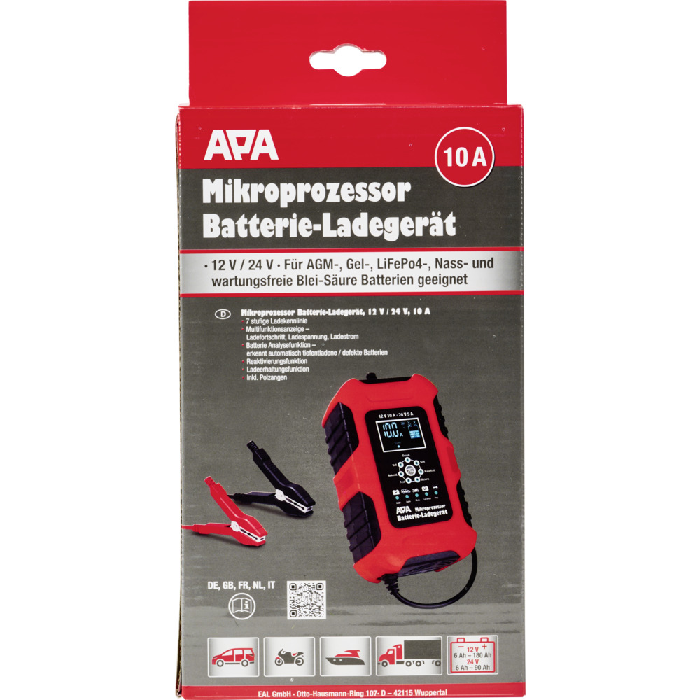 APA Batterieladegerät 7-stufig 12/24V 10A image number 1