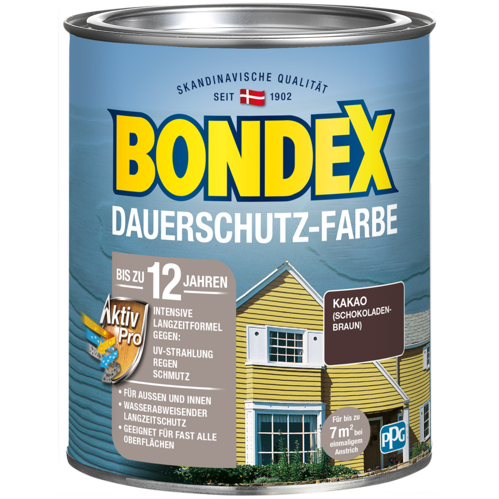 BONDEX Dauerschutz-Farbe Kakao 750 ml image number 0