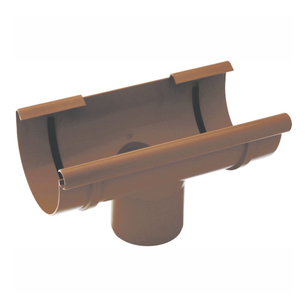 Dachrinnenstutzen PVC RG 100/DN 90 mm braun  image number 0
