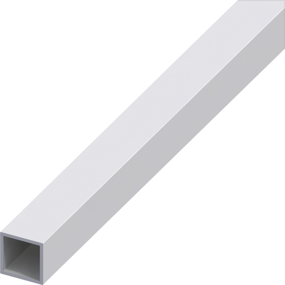 Vierkantrohr Aluminium eloxiert 1000 x 20 x 20 x 1,5 mm silberfarben