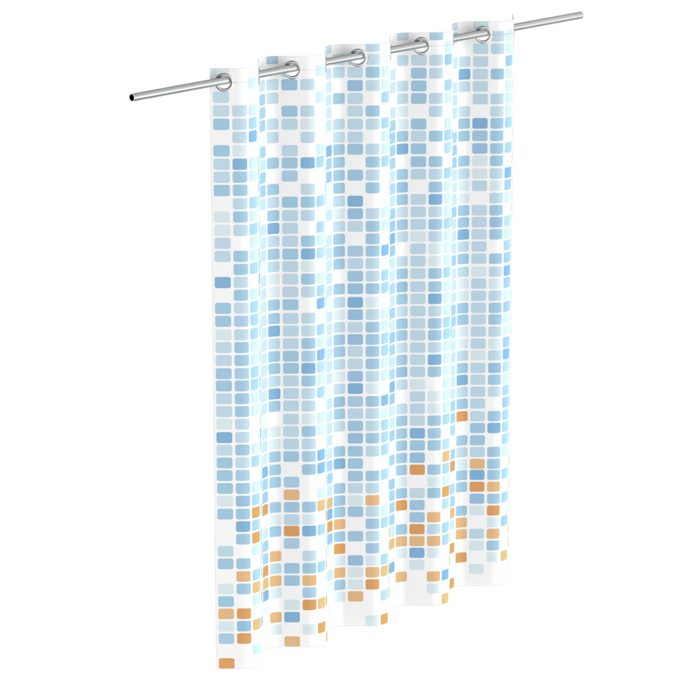 Duschvorhang Mosaik Blau/Orange image number 2