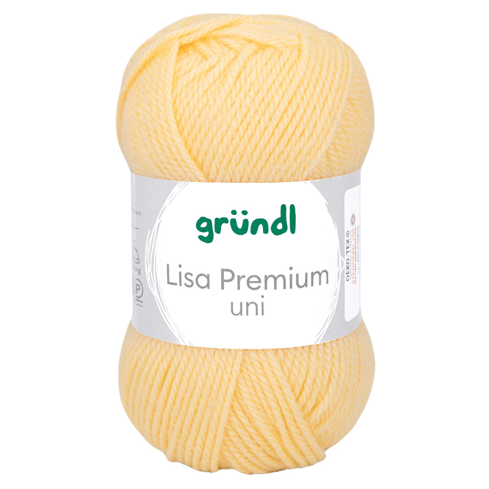 Lisa Premium Uni 50 g Pastellgelb image number 0