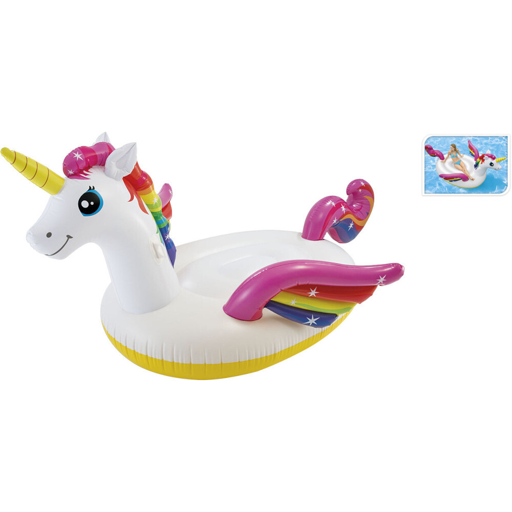 INTEX® Luftmatratze Einhorn für zwei Personen mit zwei Luftkammern