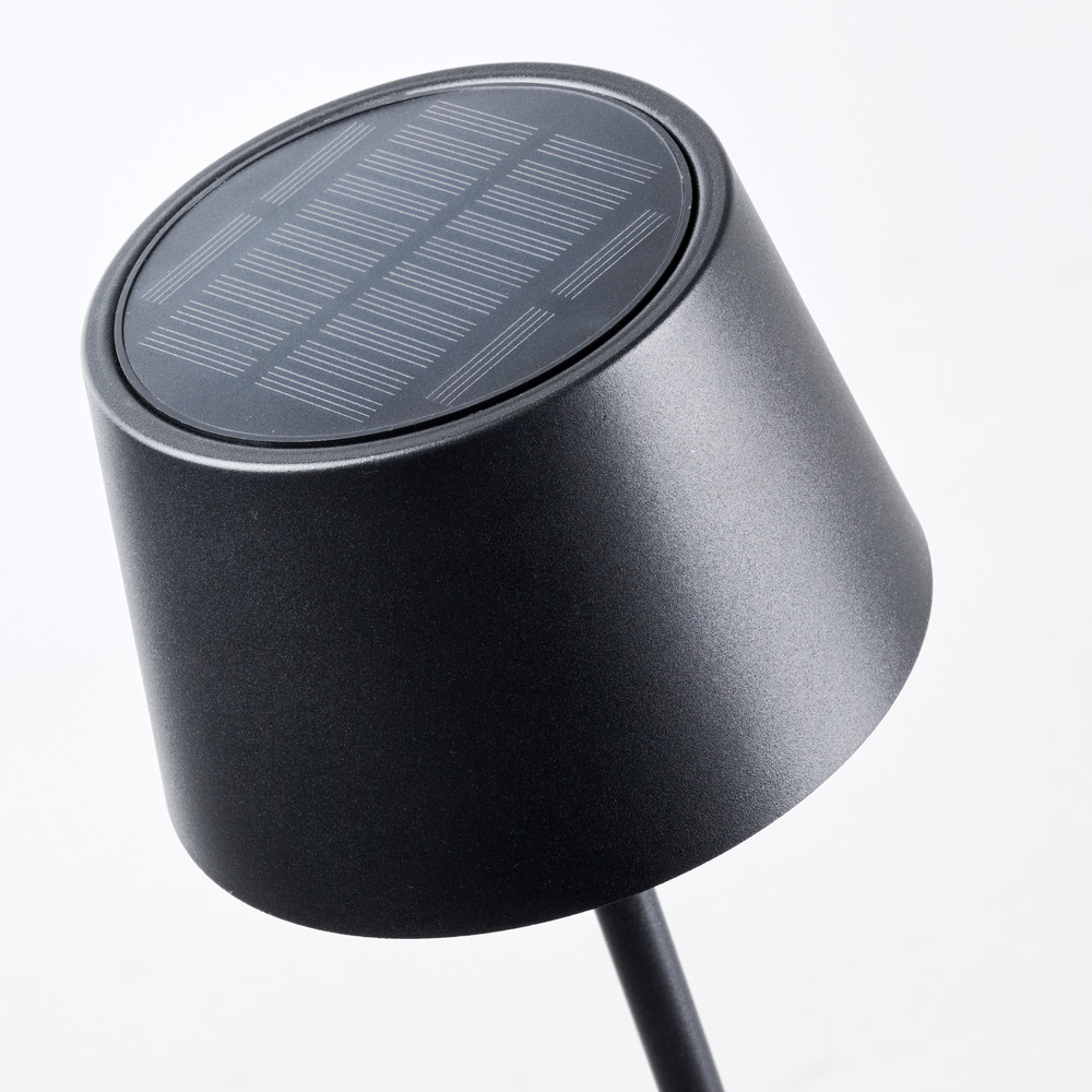 LED-Solar-Standleuchte 120 cm Metall schwarz image number 1