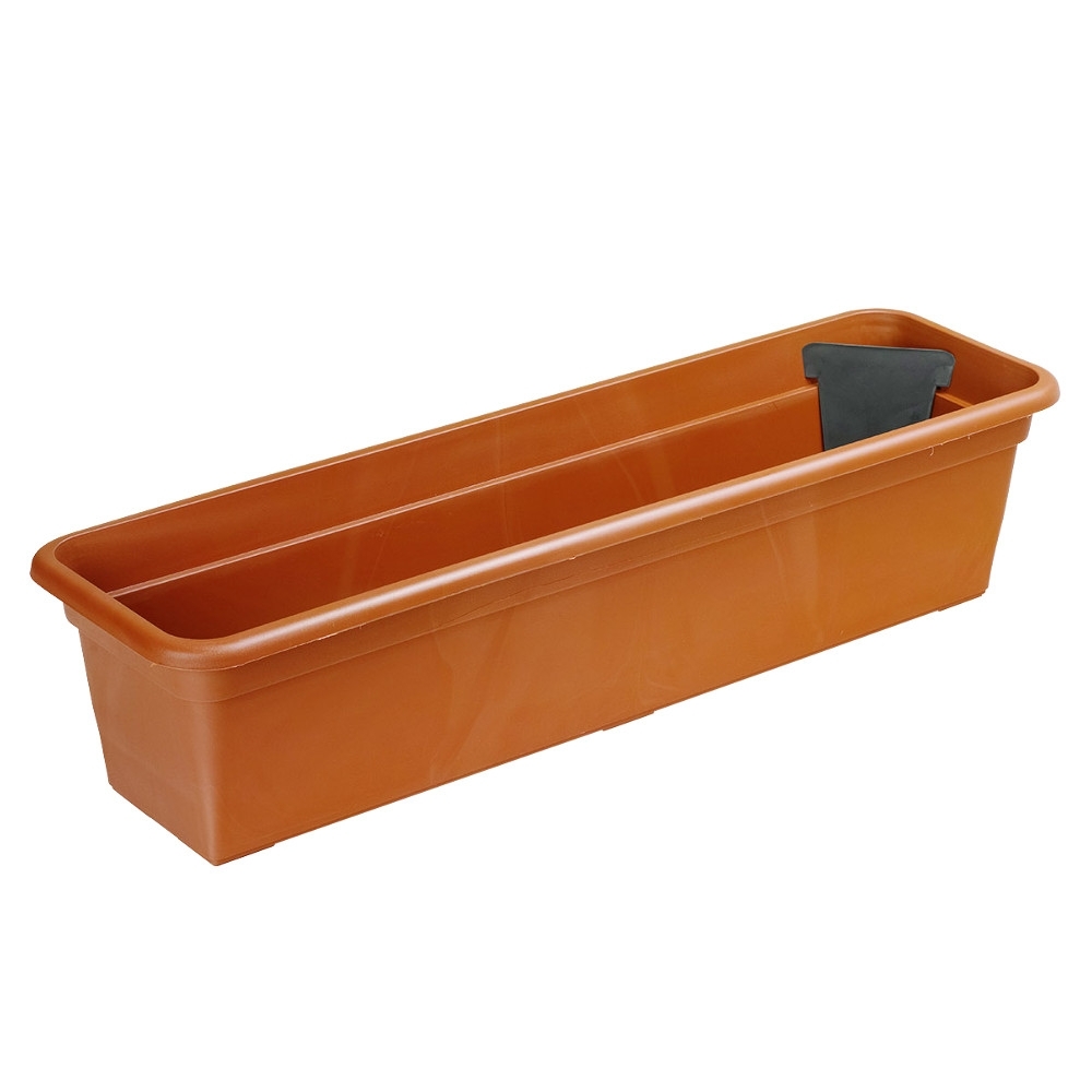 Balkonkasten 59 cm mit Bewässerungseinsatz in terracotta image number 0