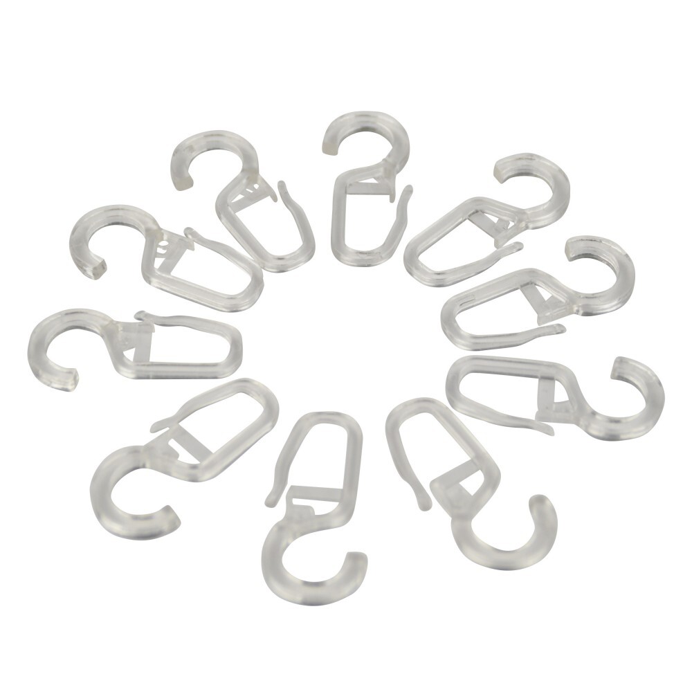 Faltenleghaken transparent 10 mm 10 Stück aus Kunststoff image number 1