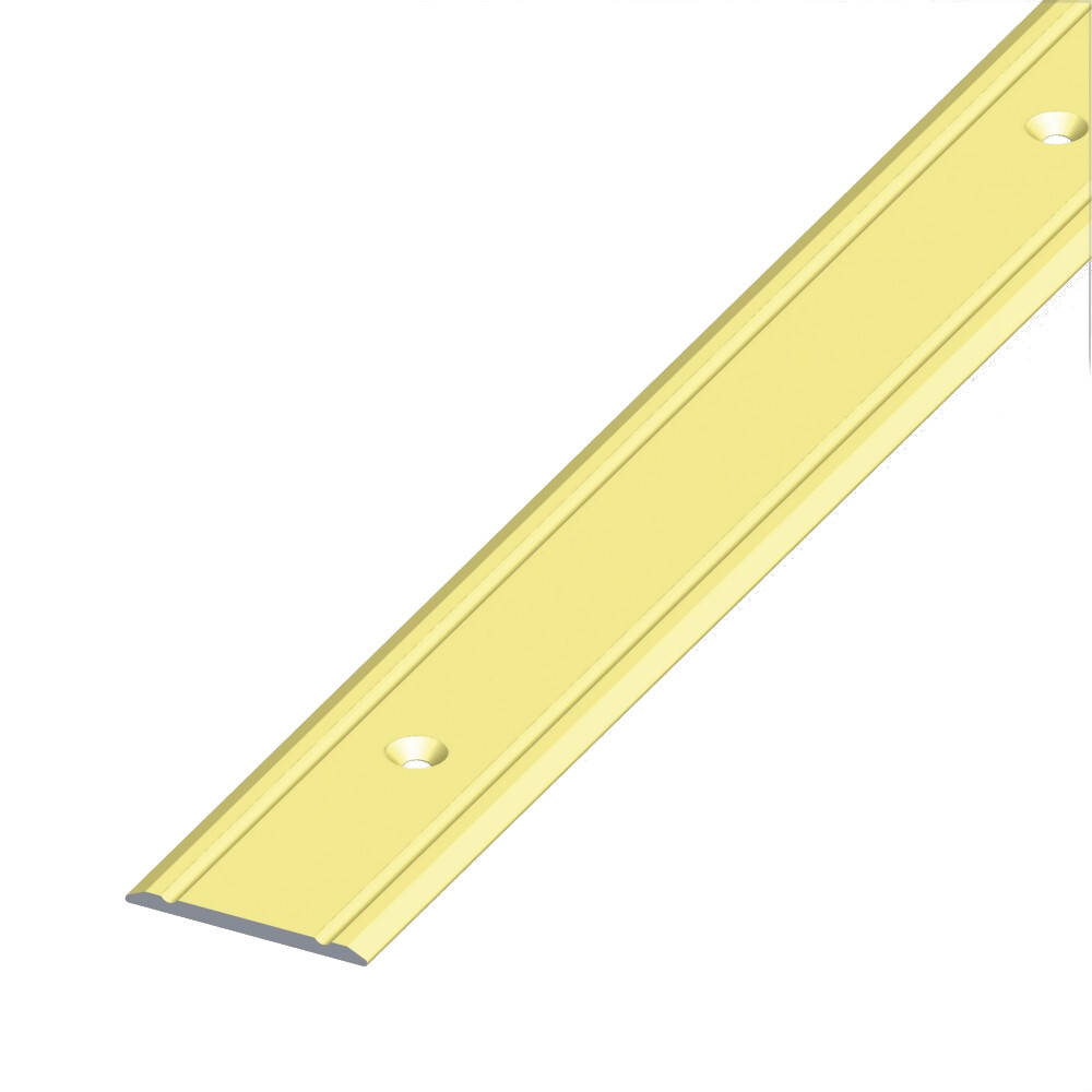Übergangsprofil superflach 100 x 3 x 0,5 cm aus Aluminium in messing, gelocht