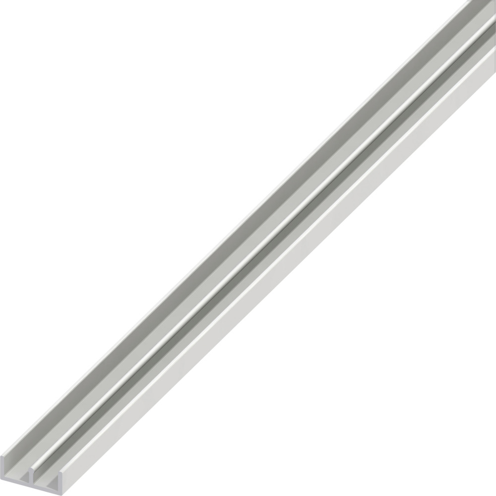 F&uuml;hrungsschienen-Profil unten PVC 1000 x 6 x 6 x 1 mm wei&szlig;