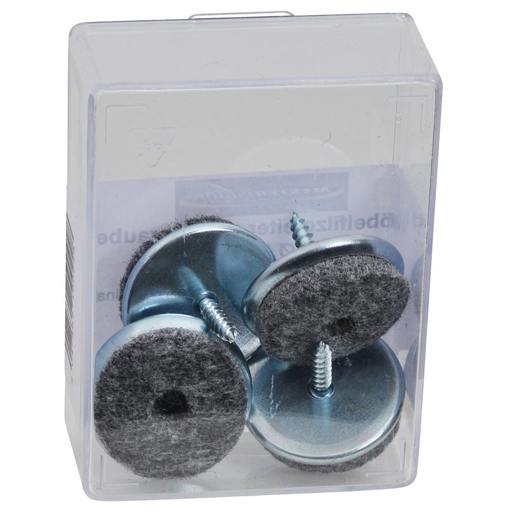 Filzgleiter-Set 4 Stück 28 mm in Weiß aufschraubbar