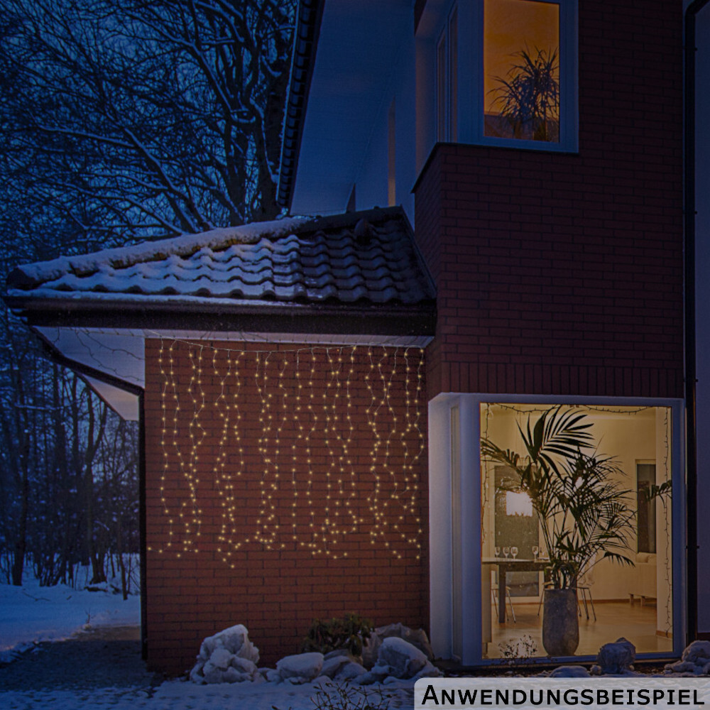 LED-Lichtervorhang Silberdraht mit 400 Micro-LEDs - B-Ware image number 2