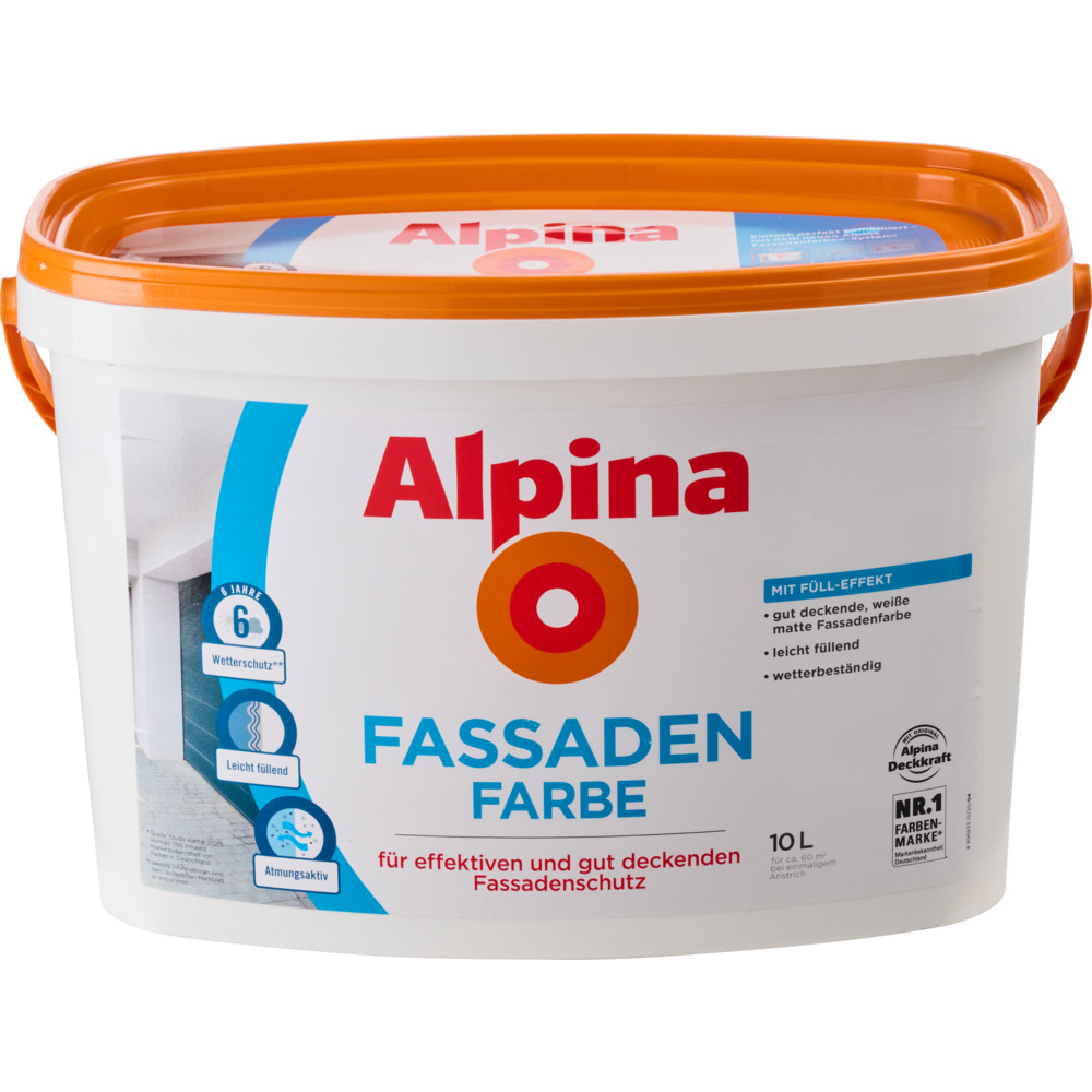 Alpina Fassadenfarbe wei&szlig; matt 10 Liter image number 1