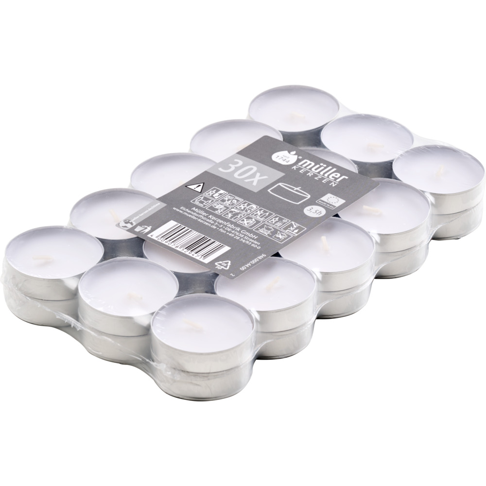 Teelichter 30er Pack wei&szlig; image number 2