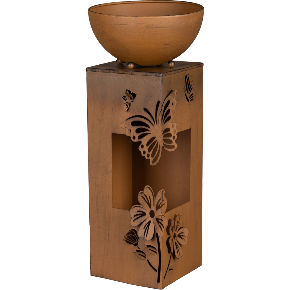 Dekos&auml;ule mit LED-Licht und Pflanzschale