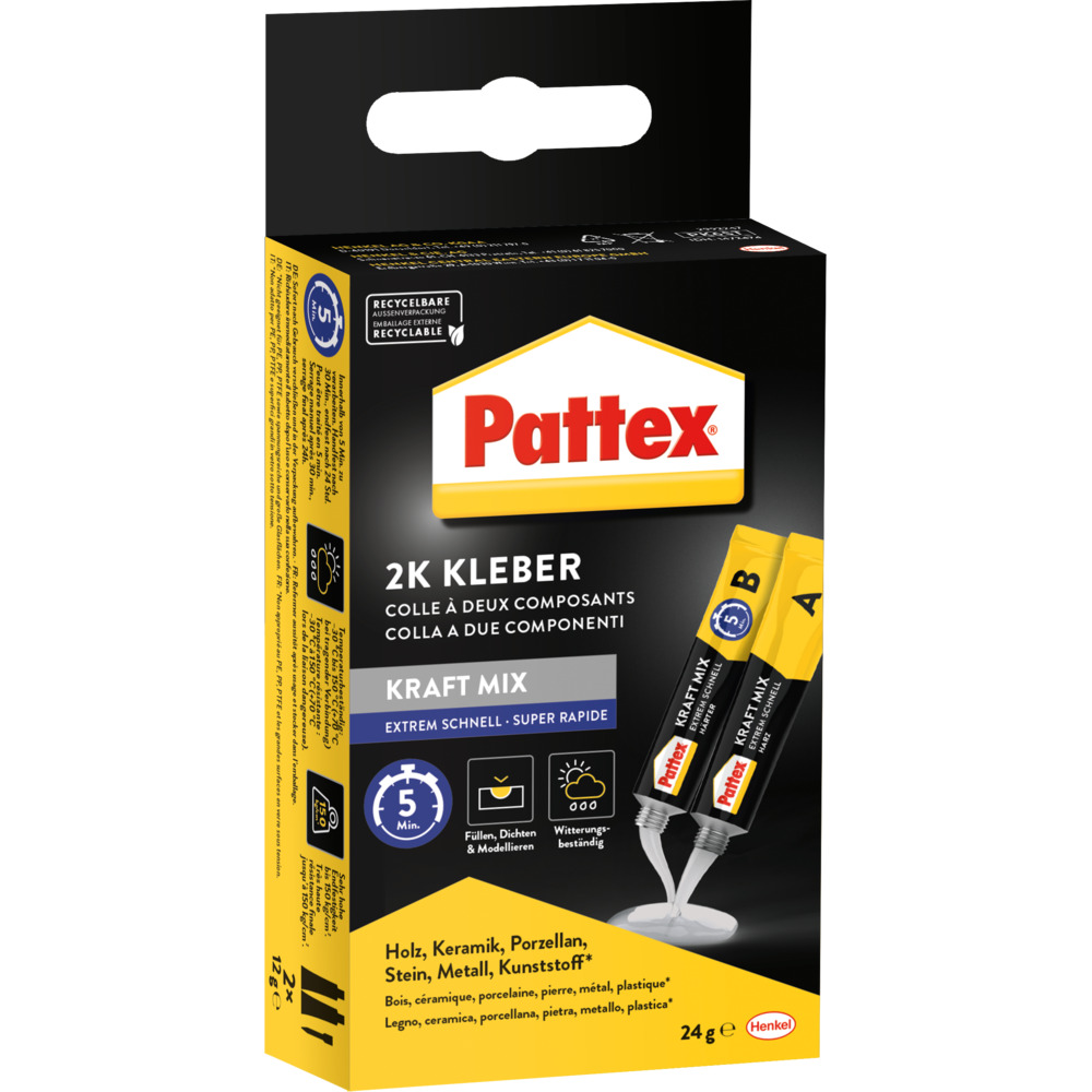 Pattex&reg; 2K-Kleber extrem schnell 24g, transparent image number 0