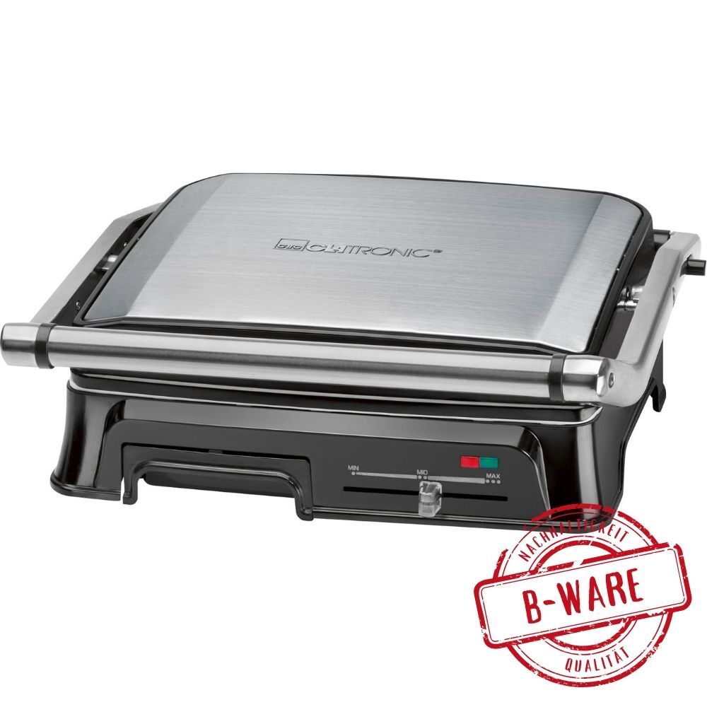 CLATRONIC&reg; Kontaktgrill Keramik Edelstahl 2000 Watt B-Ware