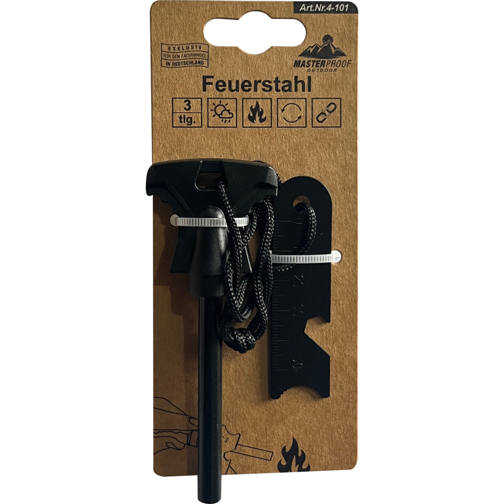 Feuerstahl-Set 3‑teilig mit Mini-Lineal und Flaschen&ouml;ffner image number 1