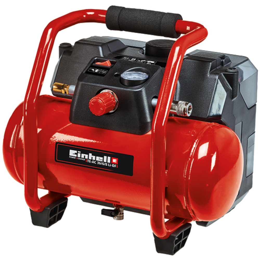 Einhell Akku-Kompressor TE-AC 36/6/8 Li OF Set-Solo mit 6-Liter-Tank und Zubeh&ouml;rset