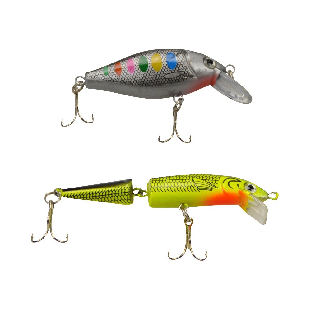 Angelhaken Fischköder Set 2-teilig hart Wobbler