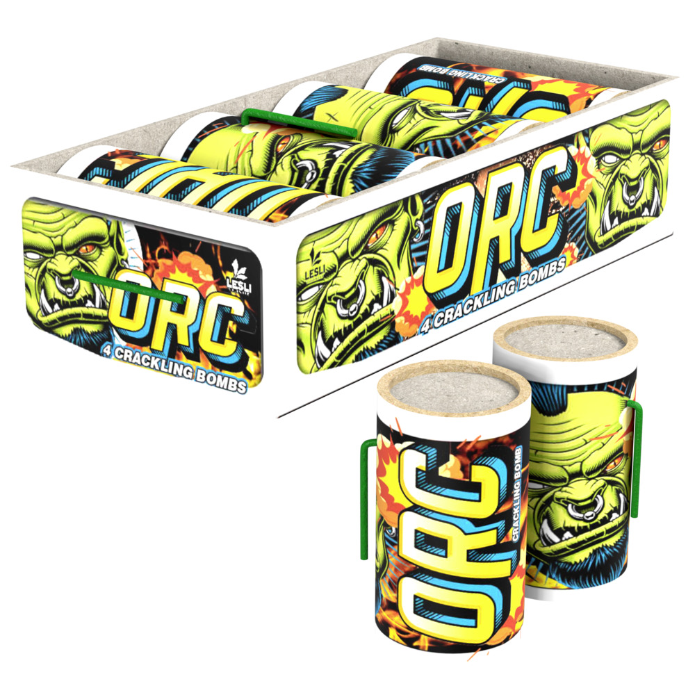 Crackling Fontäne "Orc" 4 Stück