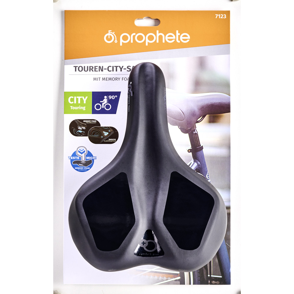 Touren-City-Sattel mit Memory Foam schwarz image number 1