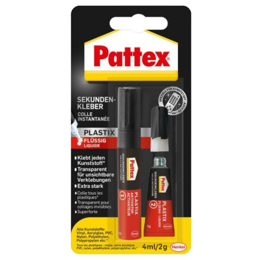 Pattex® Sekundenkleber "Plastik" 2 g, mit 4 ml Aktivator image number 0