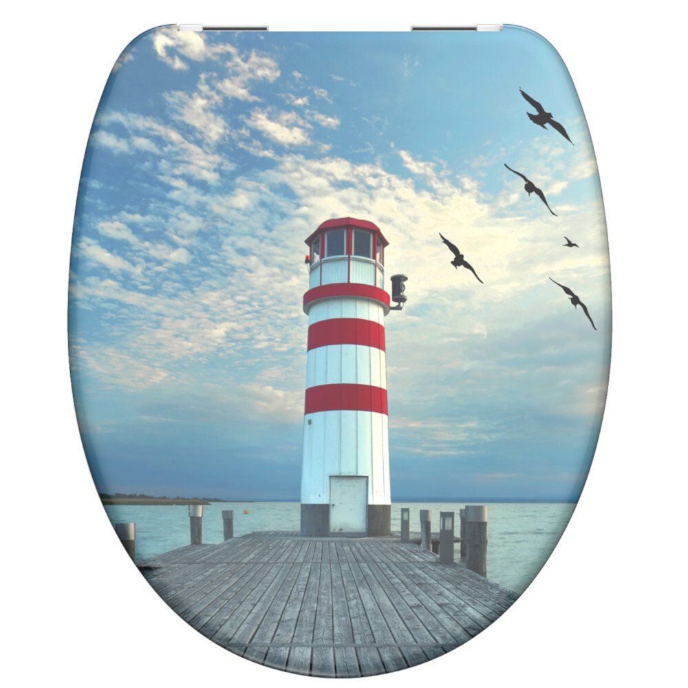 WC-Sitz mit Absenkautomatik Duroplast Lighthouse