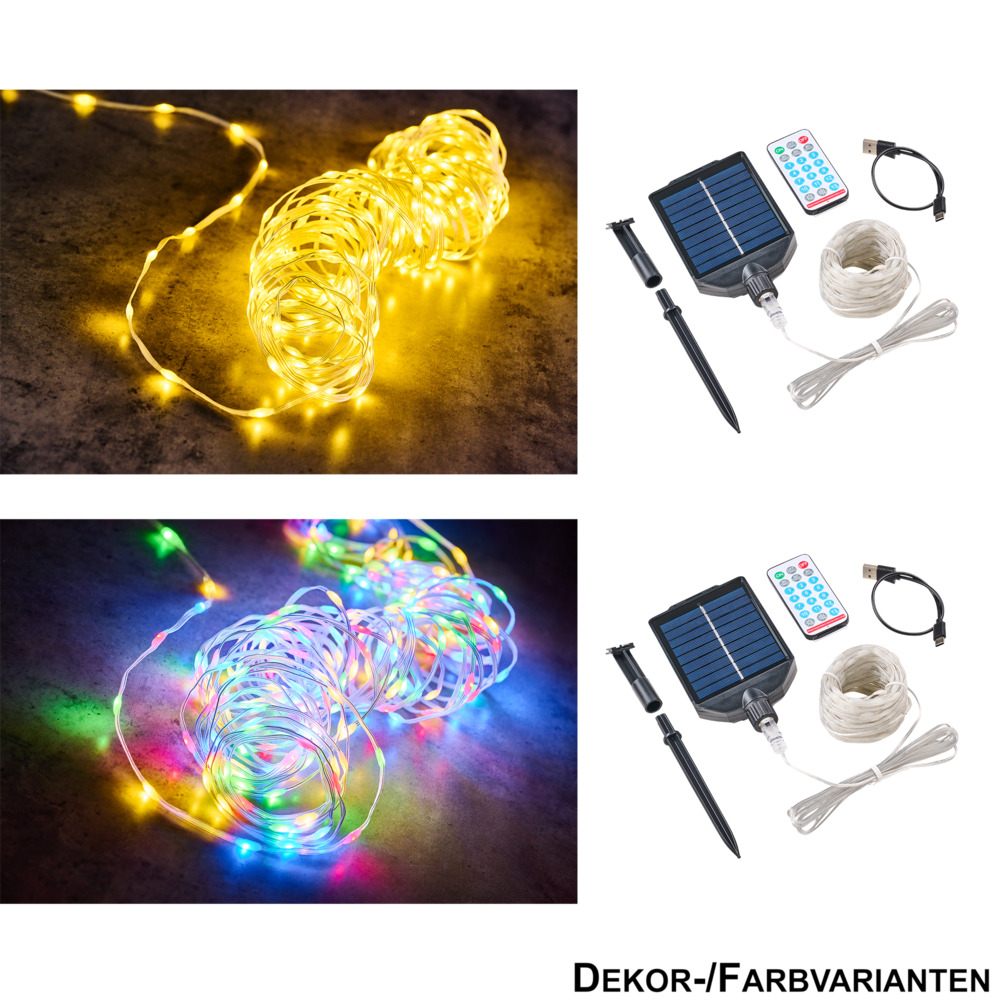 LED Solar Lichterkette 240 LEDs, 2-fach sortiert image number 0