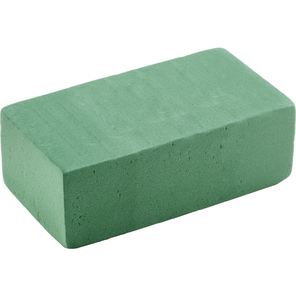 Steckschaum 20 x 10 x 7,5 cm in Grün für frische Schnittblumen image number 0
