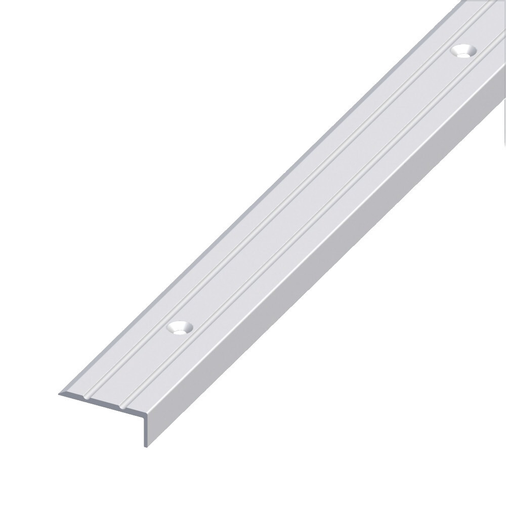 Winkel-Abschluss-Profil 25 x 10 mm Aluminium silbereloxiert gerillt image number 0