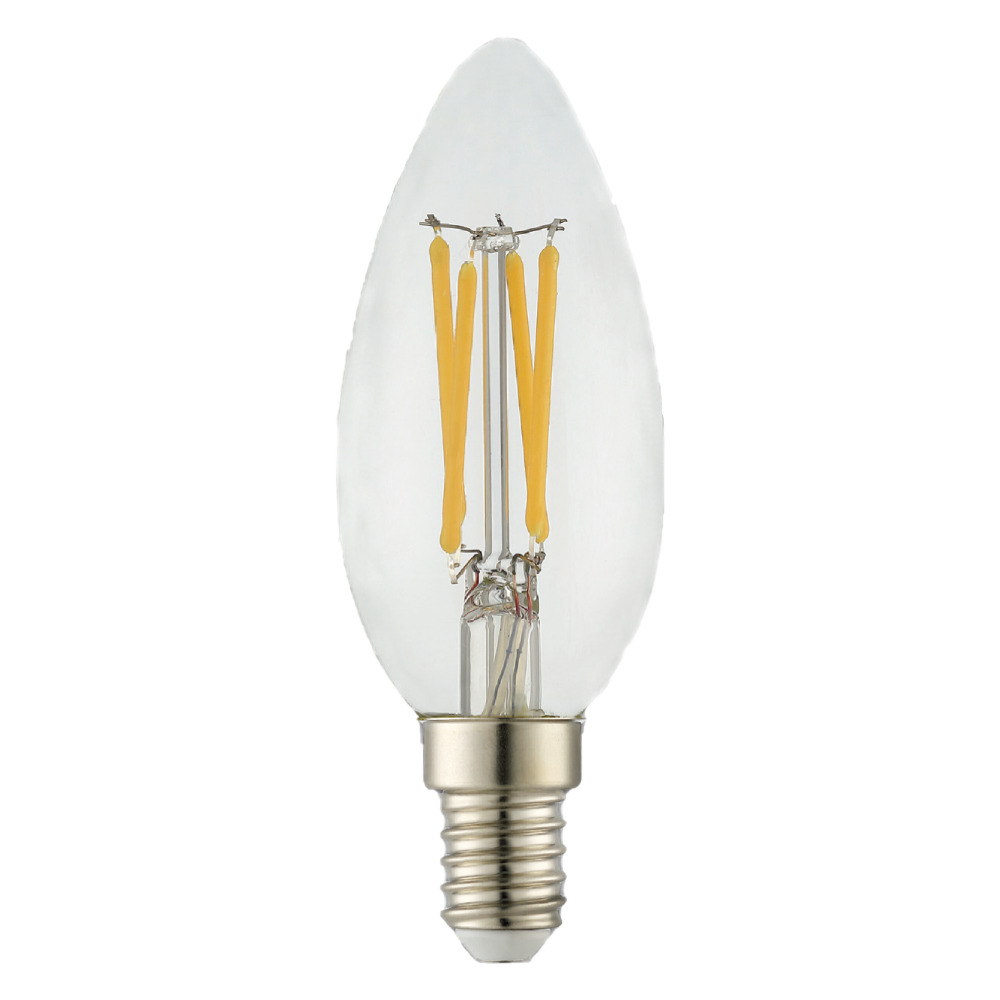 LED-Filament-Kerze E14 4,9W, 470lm, 3er-Pack image number 0