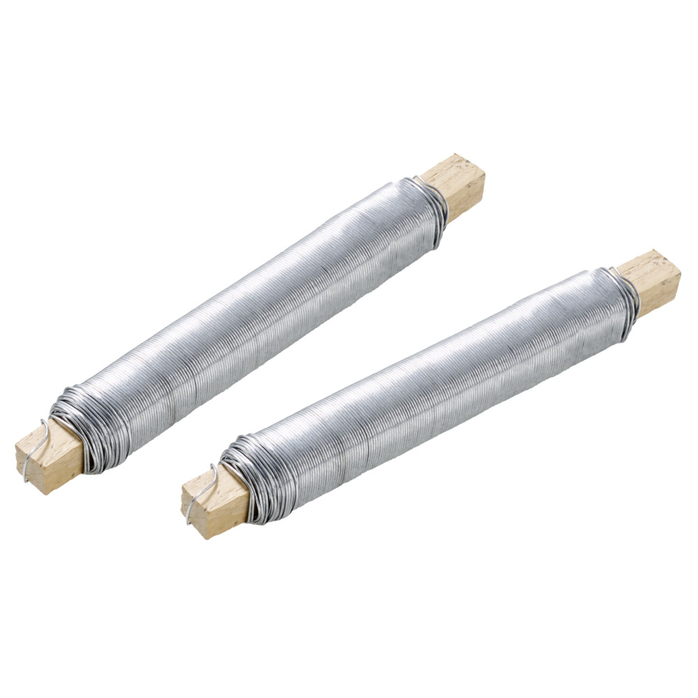 Wickeldraht 2 Stück 30 m x 0,65 mm verzinkt