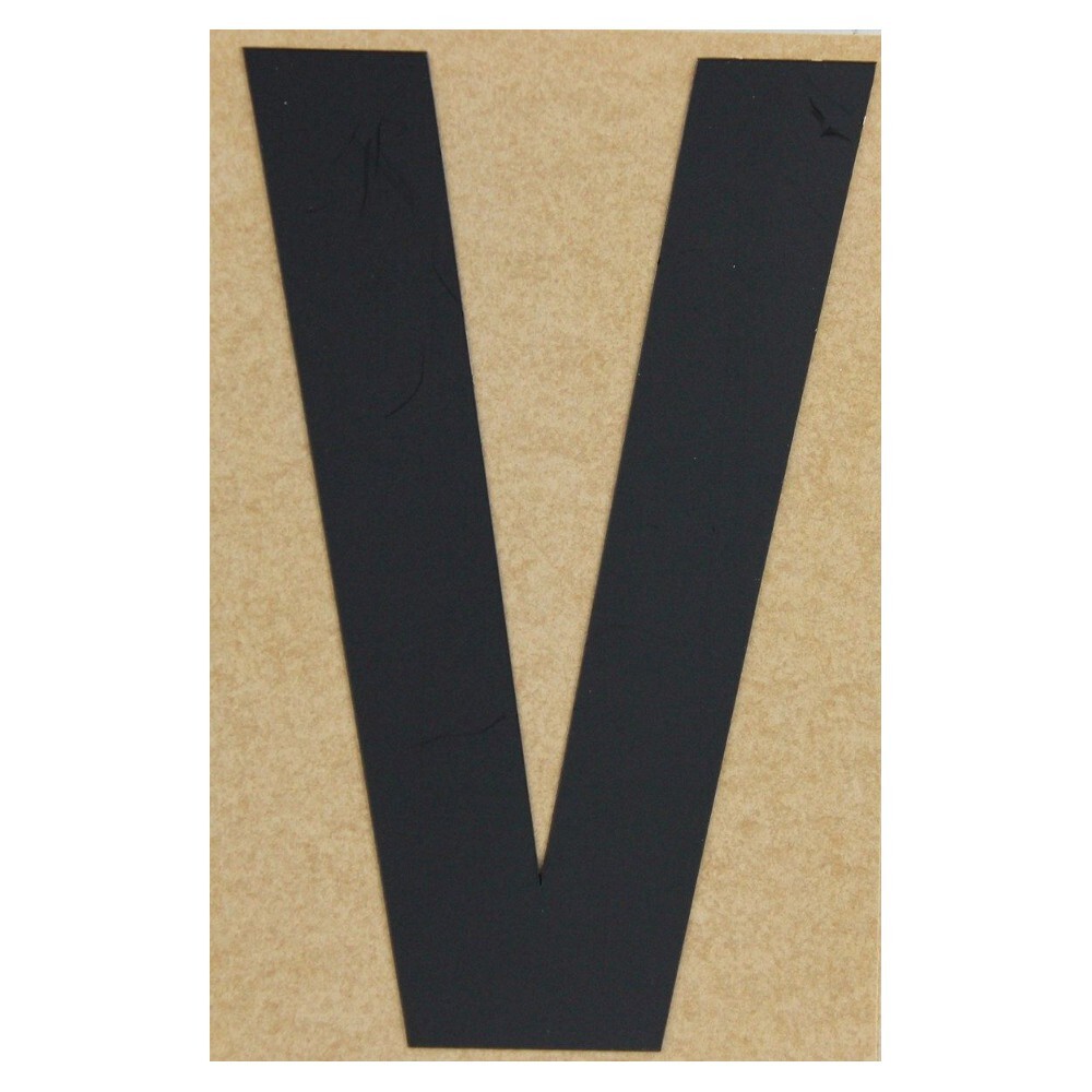 Klebebuchstabe V 100 mm schwarz
