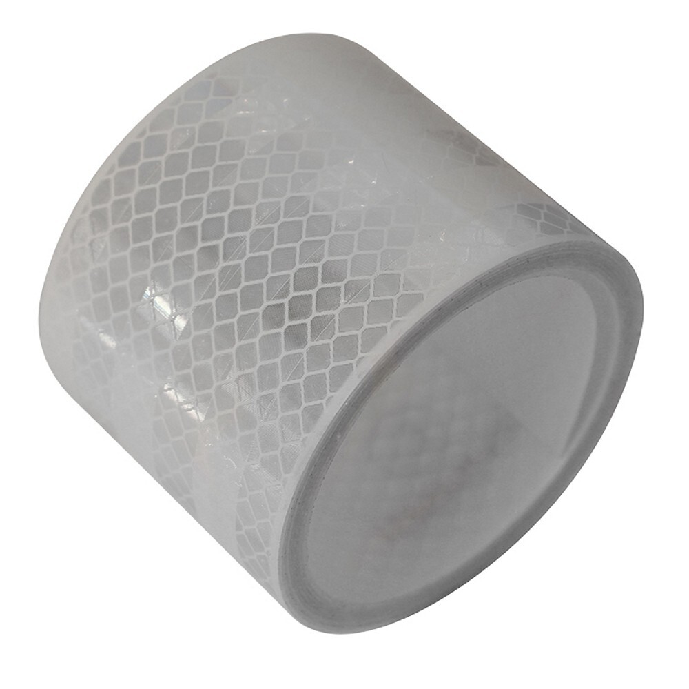 Reflektorband 2m weiß selbstklebend PVC Anhänger Reflexband KfZ Reflektor