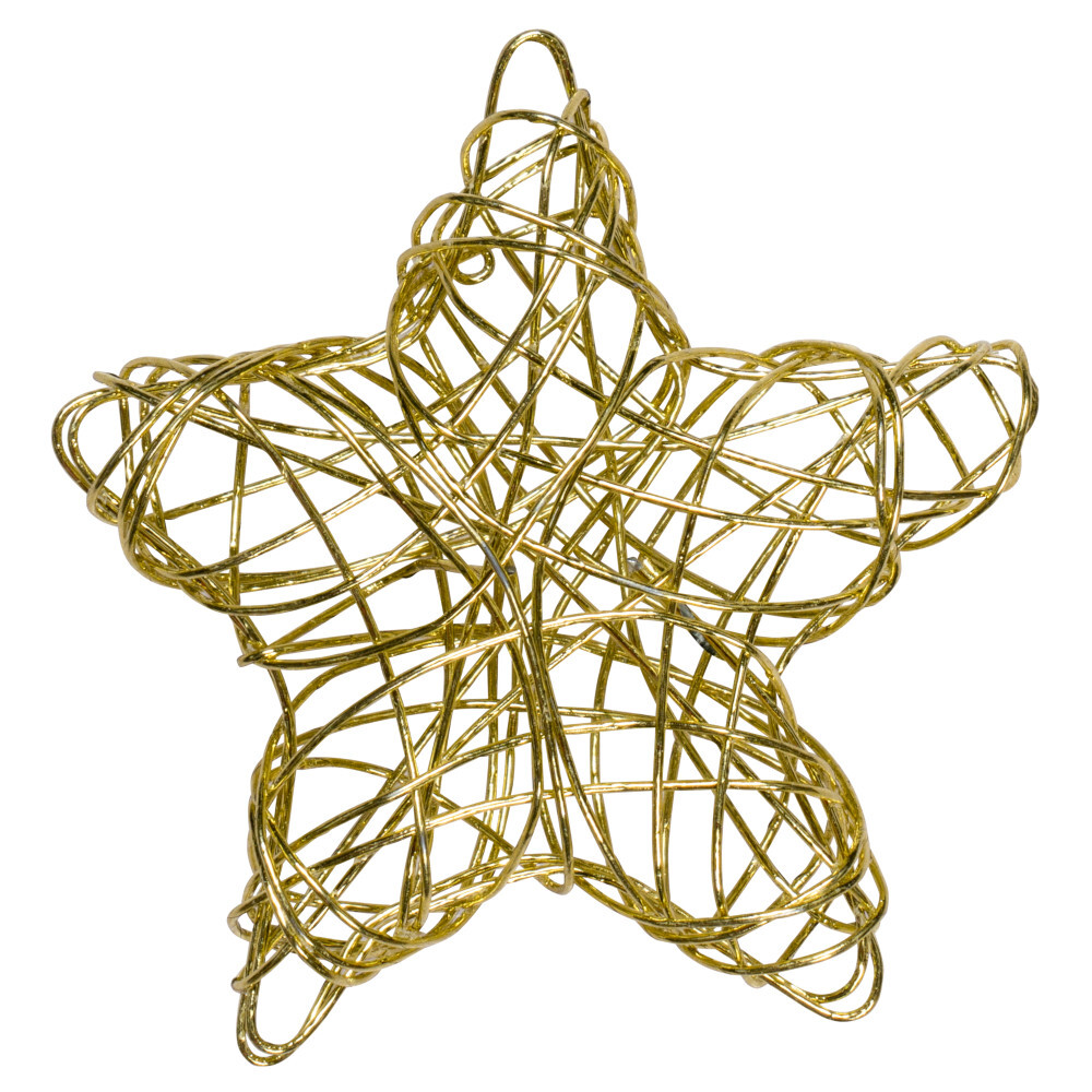 Weihnachtsdeko Drahtsterne-Set 50 Stück je 5,5 cm in gold