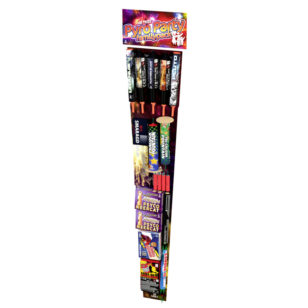Pyro Party Familypack Feuerwerksortiment 137 Teile