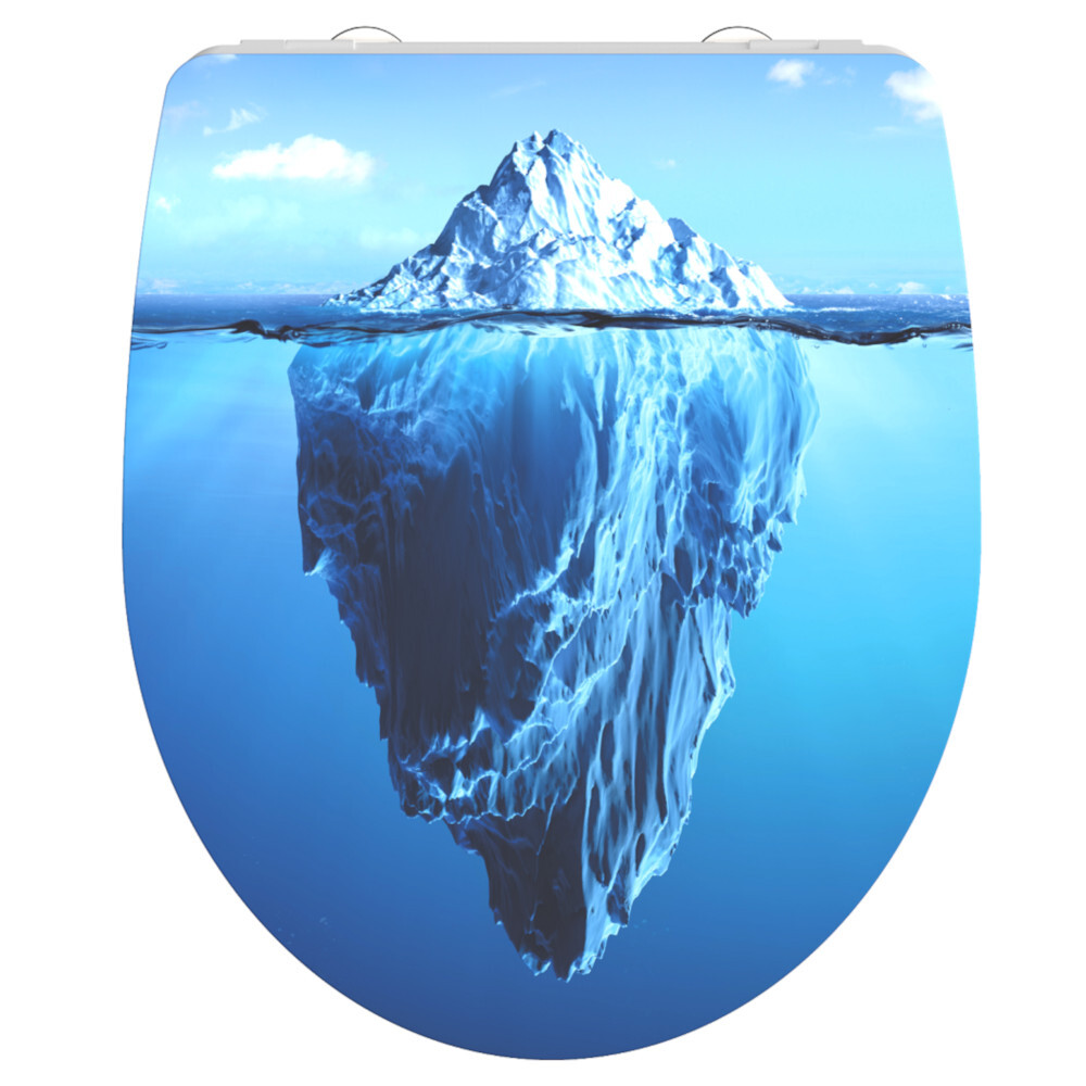 WC-Sitz High Gloss Absenkautomatik Schnellverschluss Iceberg