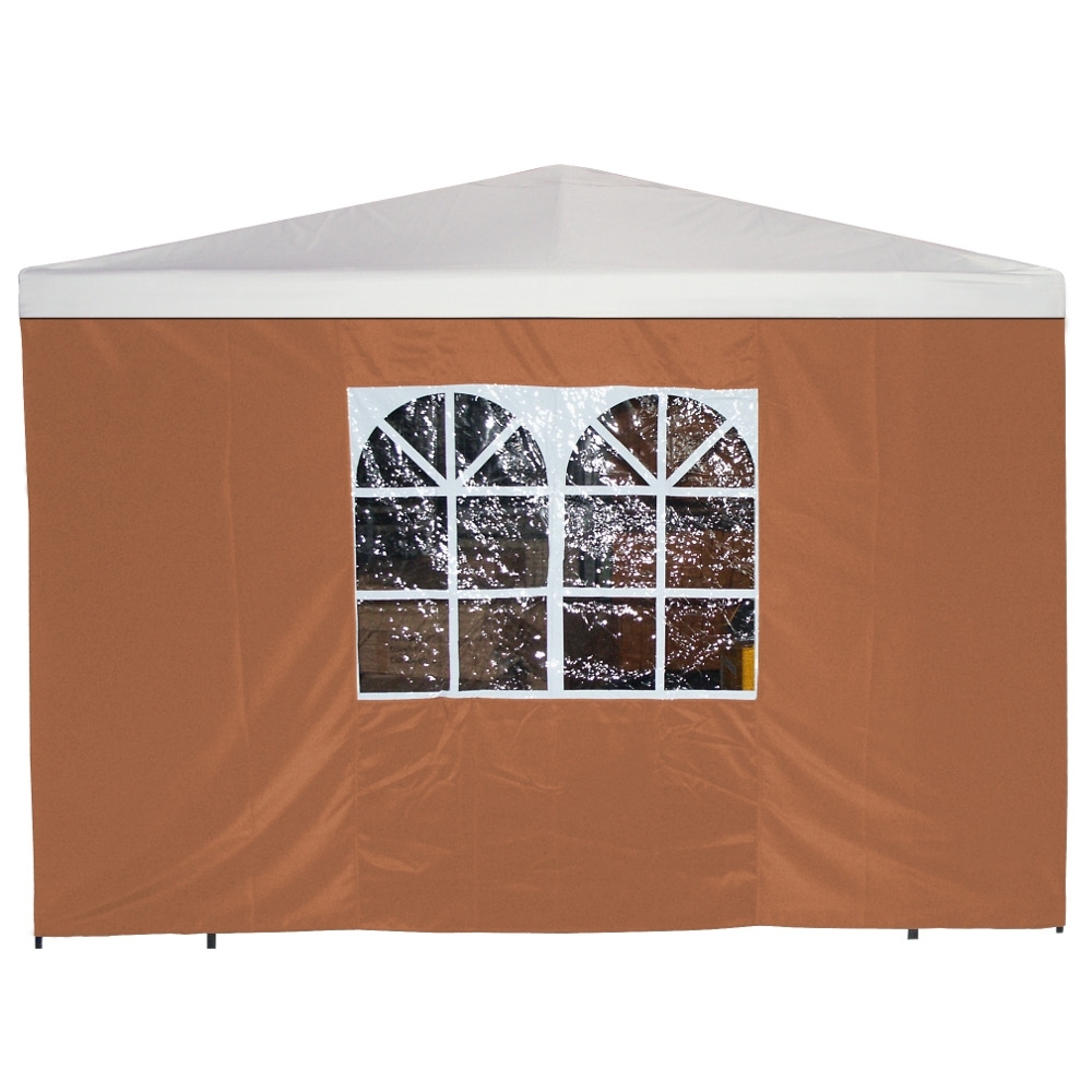 Seitenteil mit Fenster für Pavillon 3 x 3 m, Terracotta
