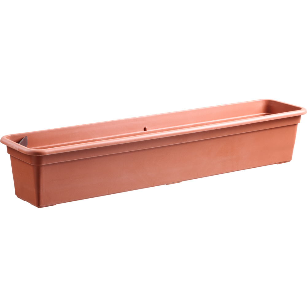 Balkonkasten 79 cm in terracotta mit Bewässerungseinsatz