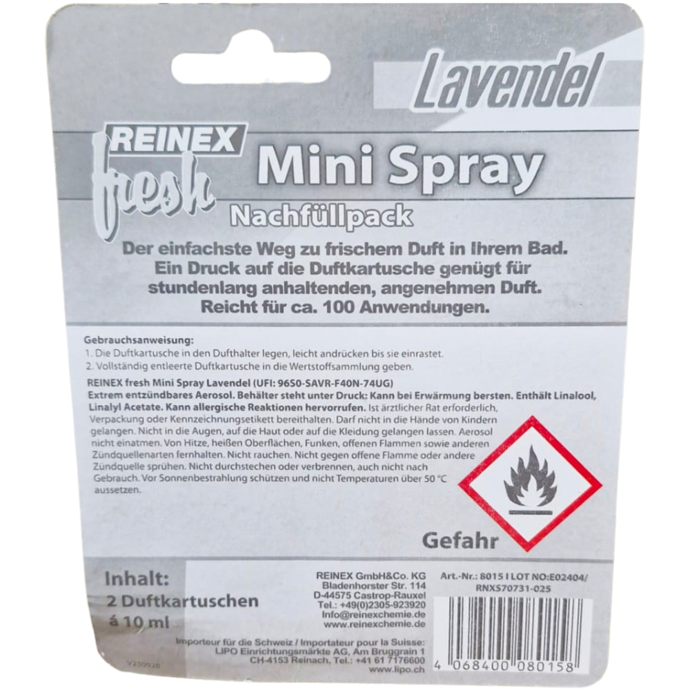 Mini Duft-Spray Nachf&uuml;llpack 2er Zitrone Lavendel Ocean Orange image number 2