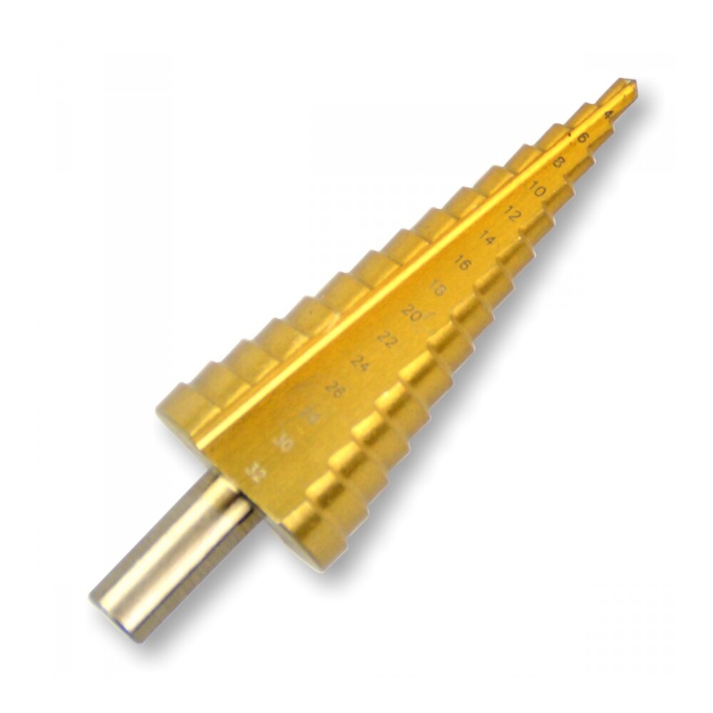 HSS Stufenbohrer 4-32mm Bohrer titanbeschichtet GERMANIA® Schälbohrer Kegelbohrer